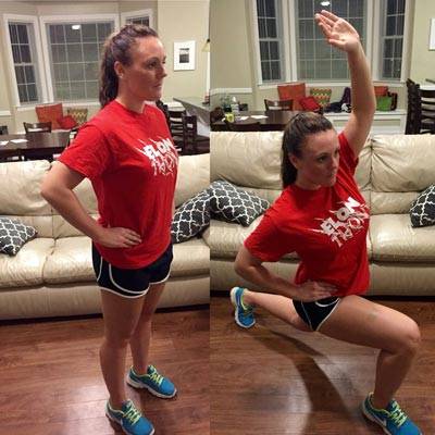 Reverse lunge with reach