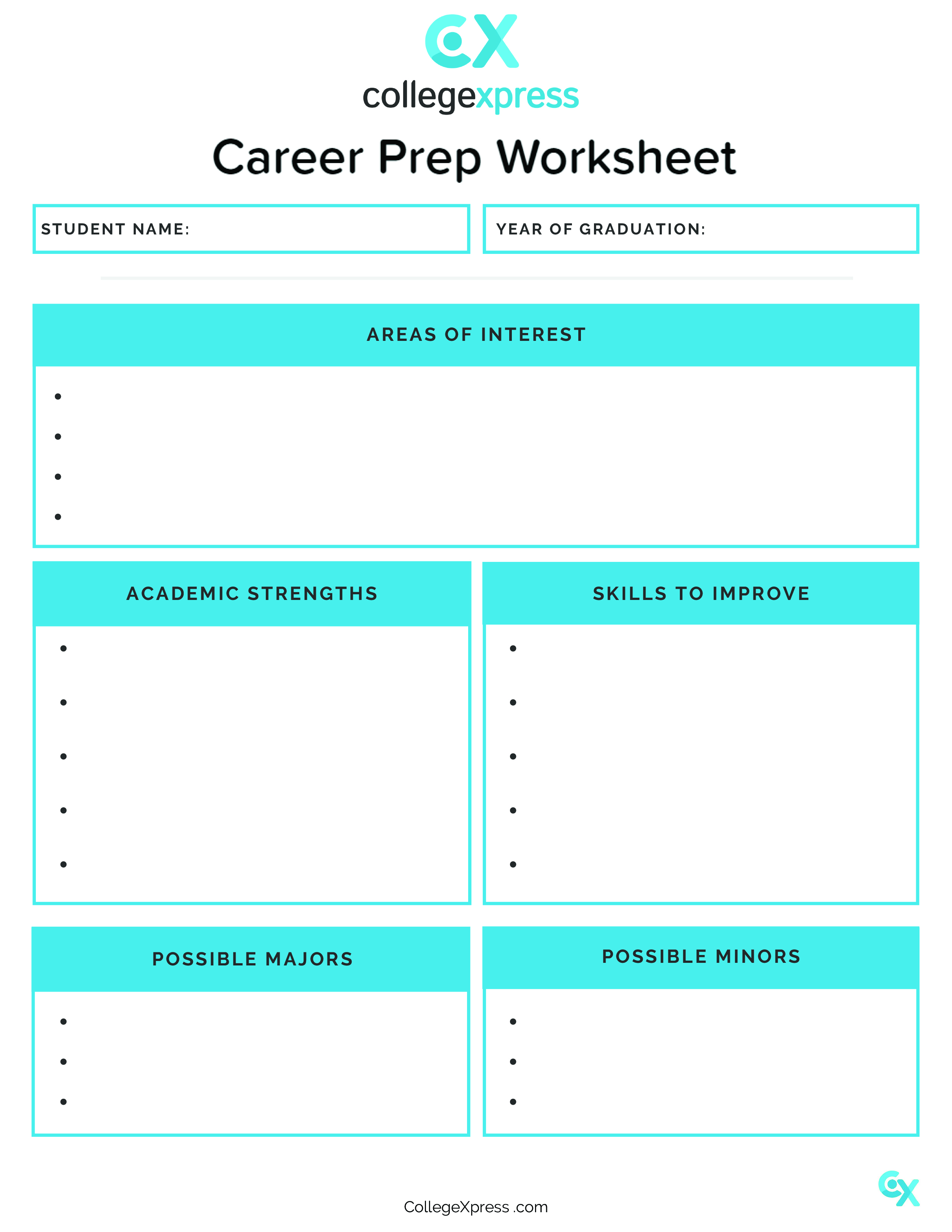 The Importance of Career Prep  CollegeXpress Within Choosing A College Worksheet