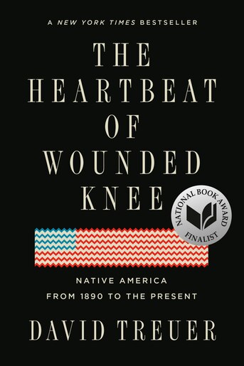 Cover of book with American flag in distorted wavy lines on black background